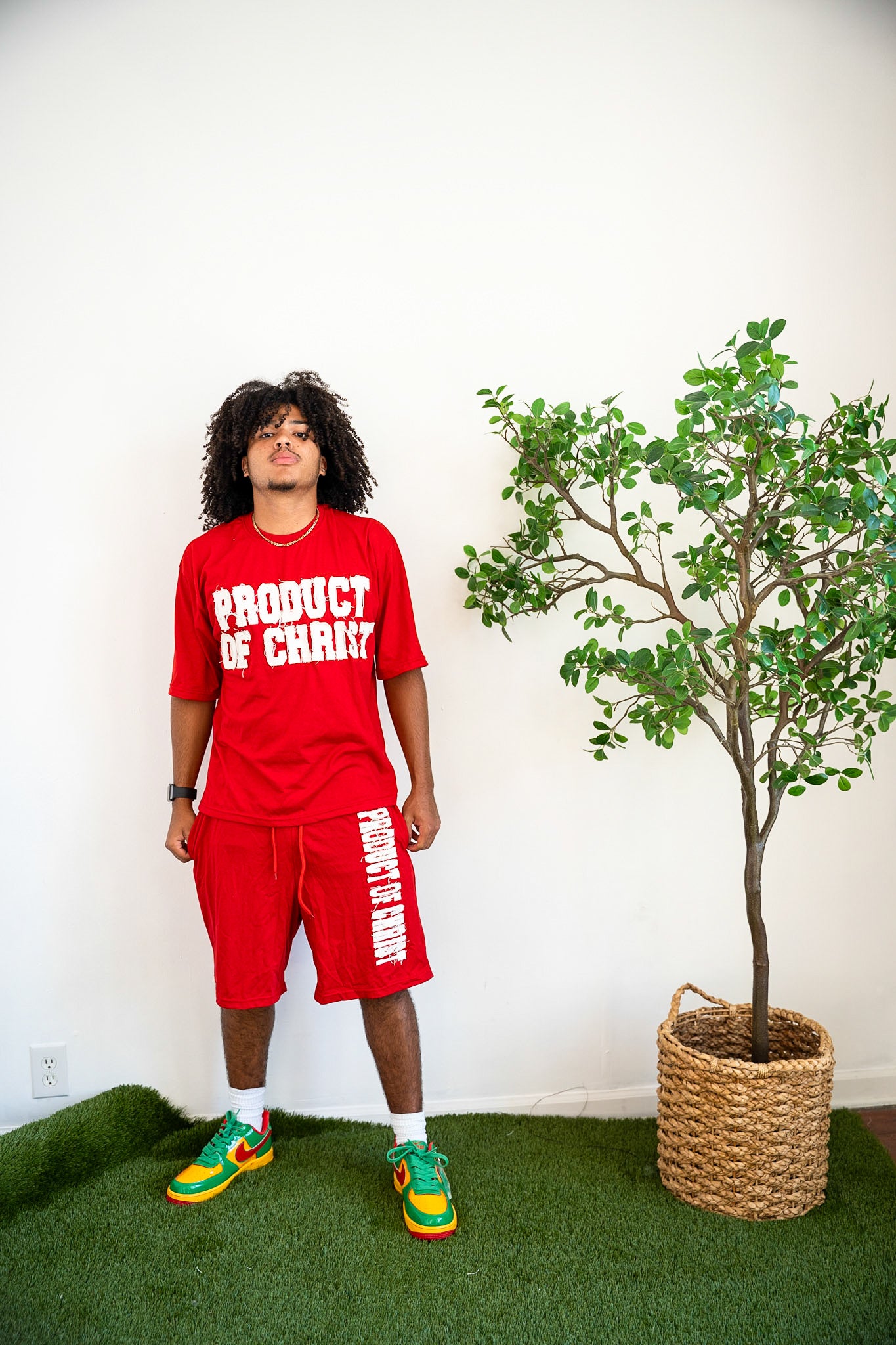 RED PRODUCT OF CHRIST SHIRT
