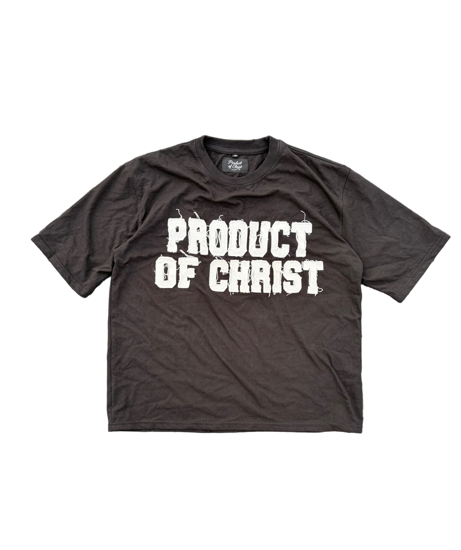 BLACK PRODUCT OF CHRIST SHIRT