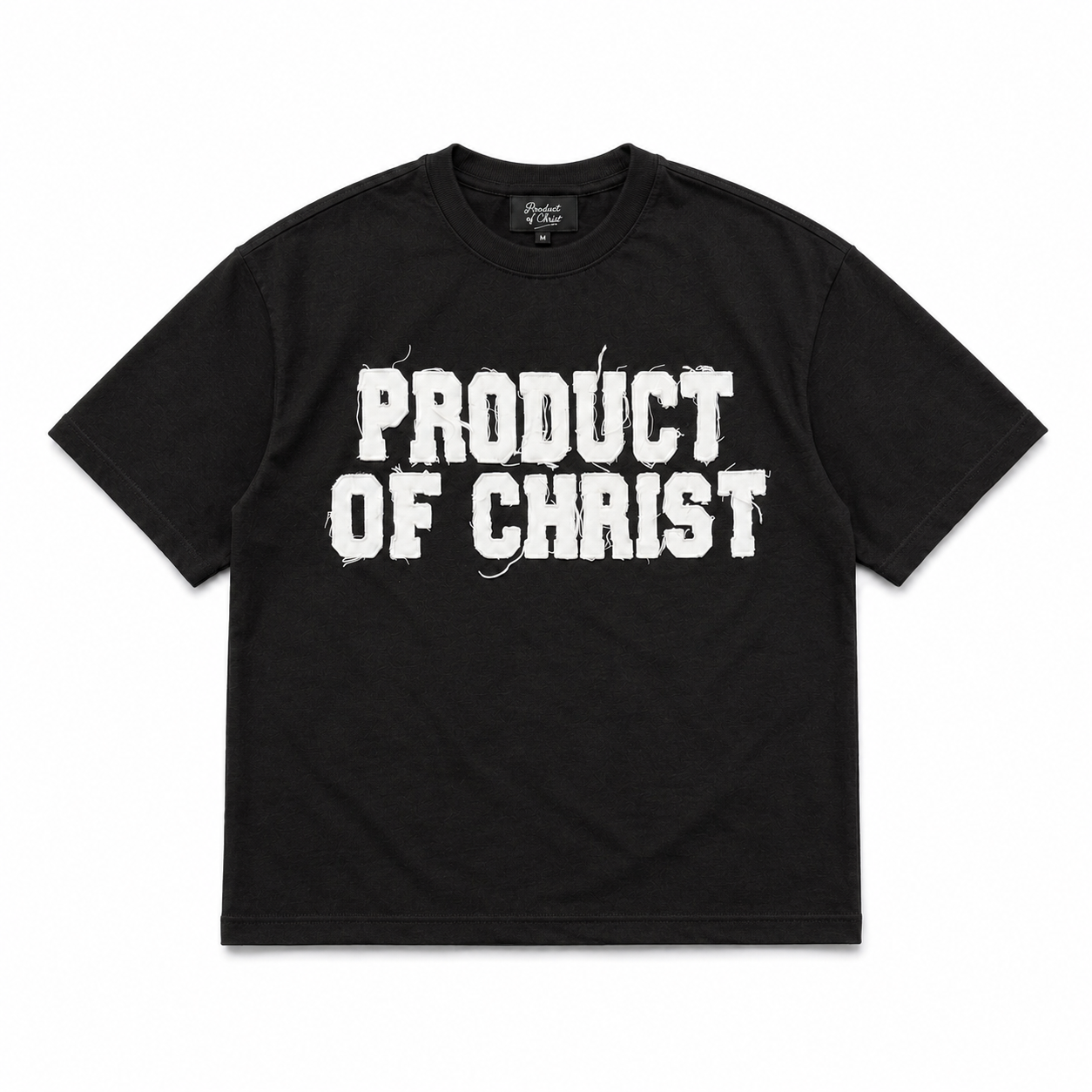 BLACK PRODUCT OF CHRIST SHIRT