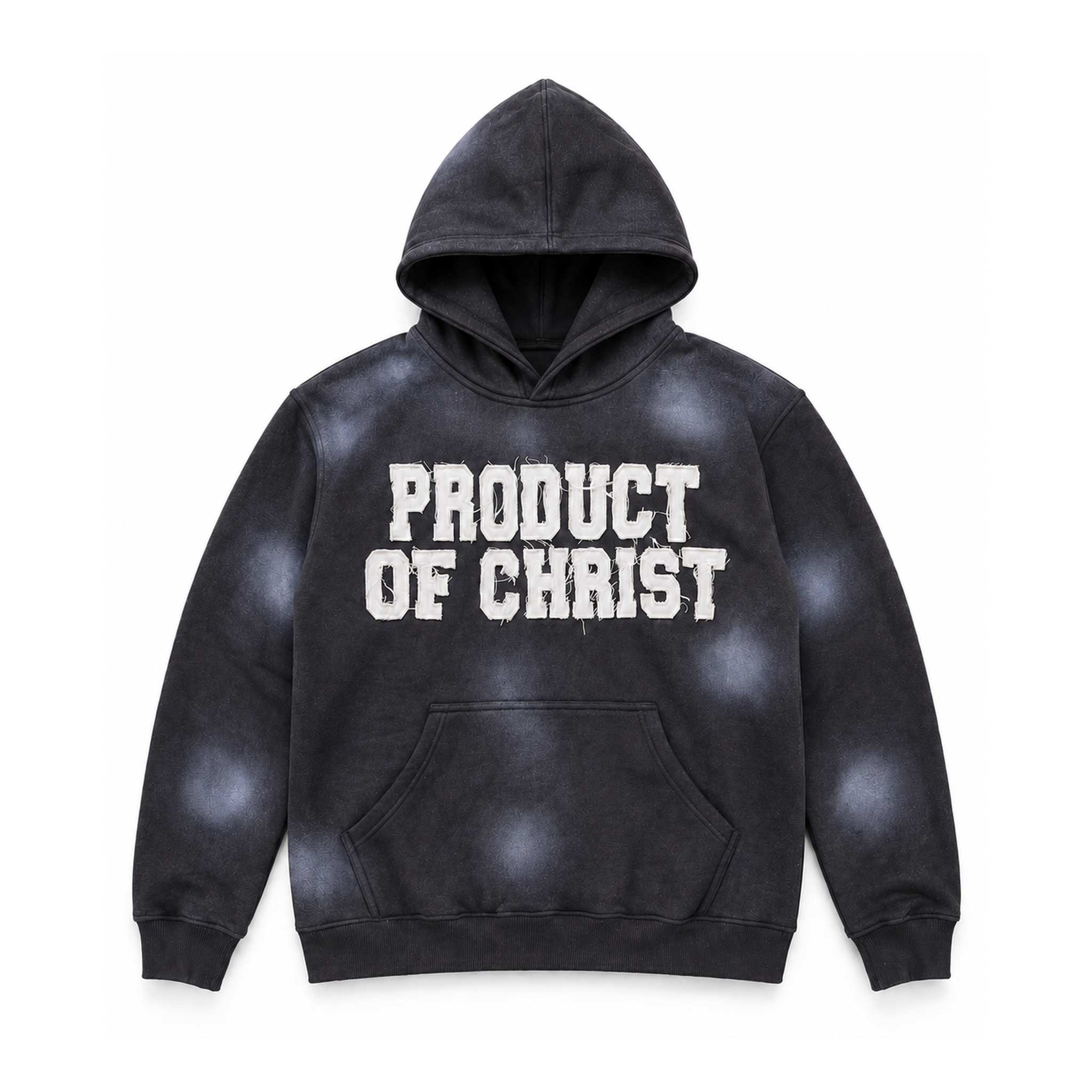 BLACK PRODUCT OF CHRIST HOODIE