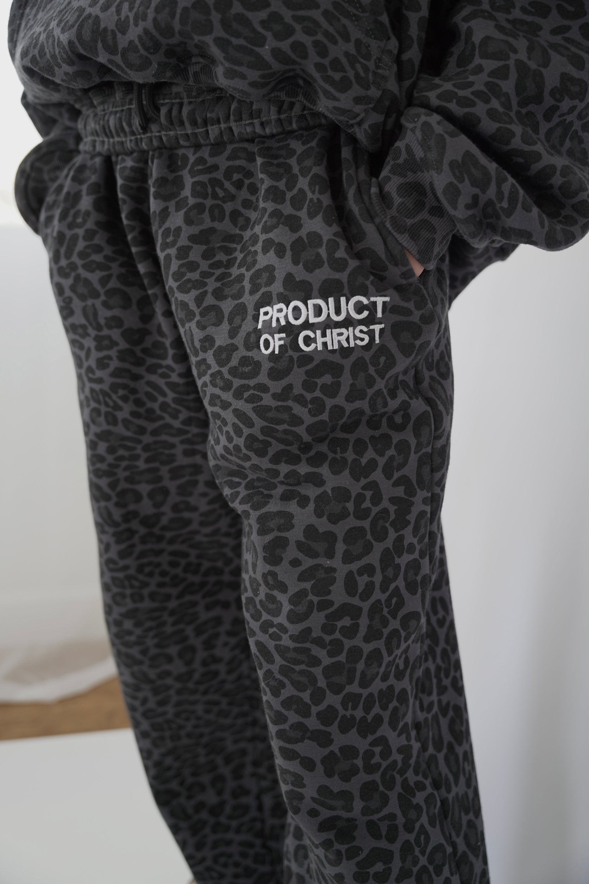 LEOPARD PRODUCT OF CHRIST SWEATPANTS
