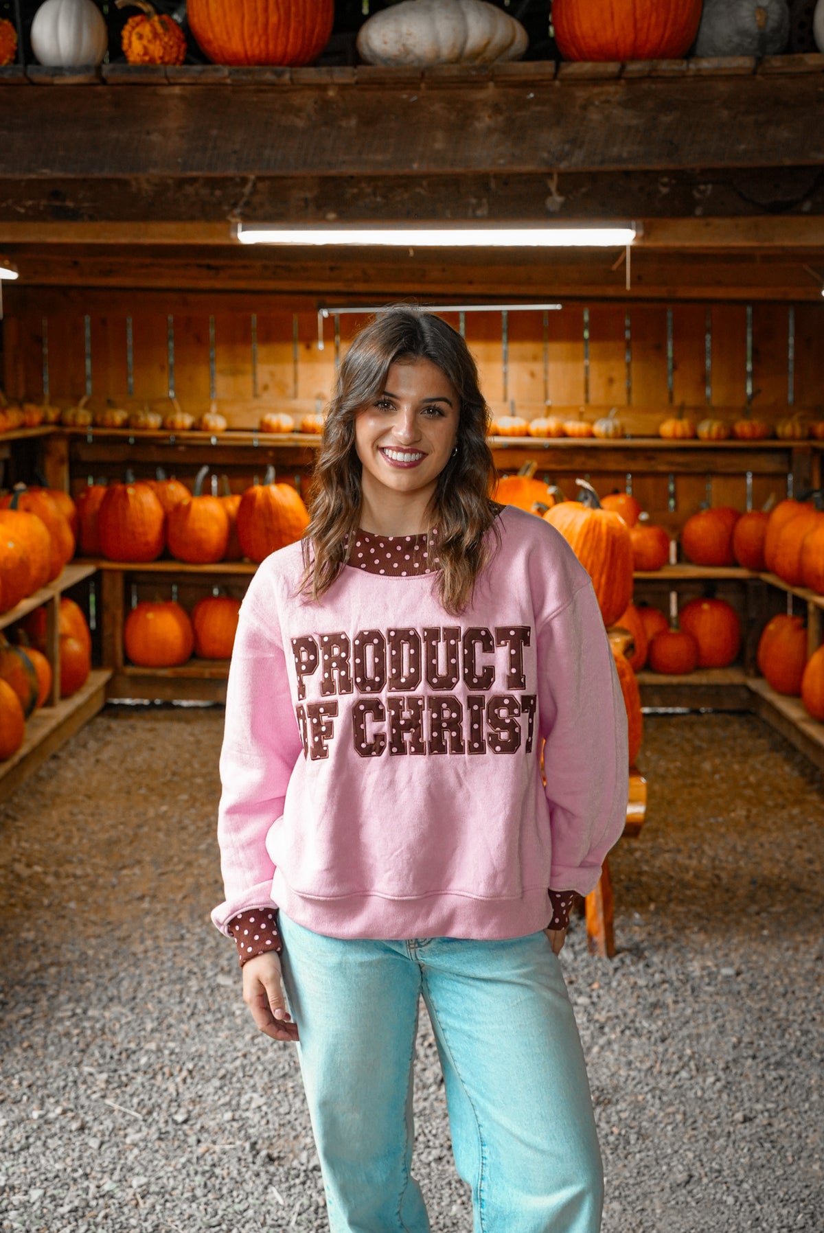 PUMPKIN PATCH DARLING PRODUCT OF CHRIST MOCKNECK