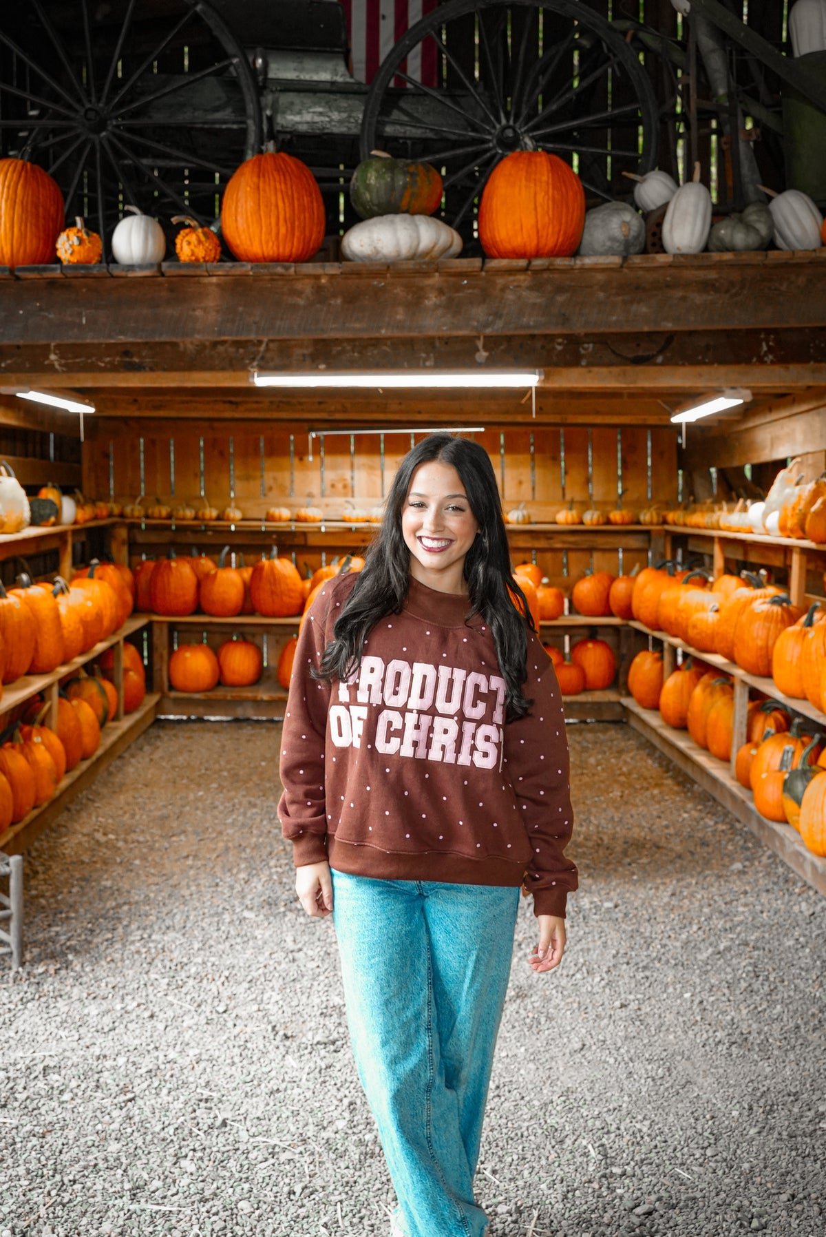 BROWN PUMPKIN PRODUCT OF CHRIST MOCKNECK