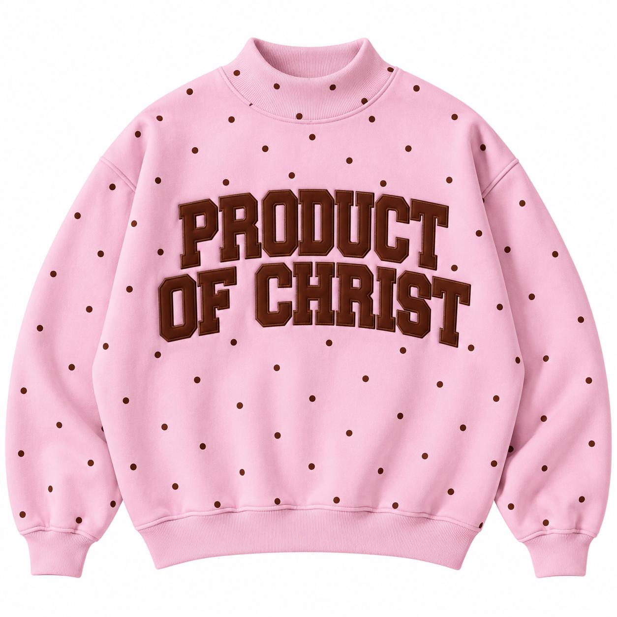 PINK PUMPKIN PRODUCT OF CHRIST MOCKNECK