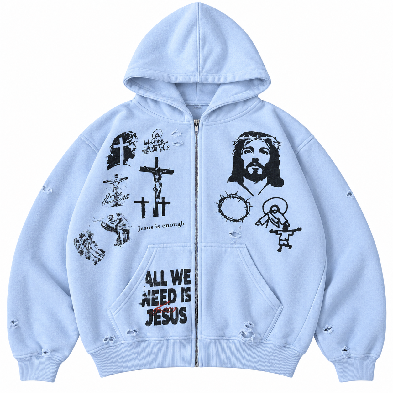 WHITEOUT PRODUCT OF CHRIST ZIP