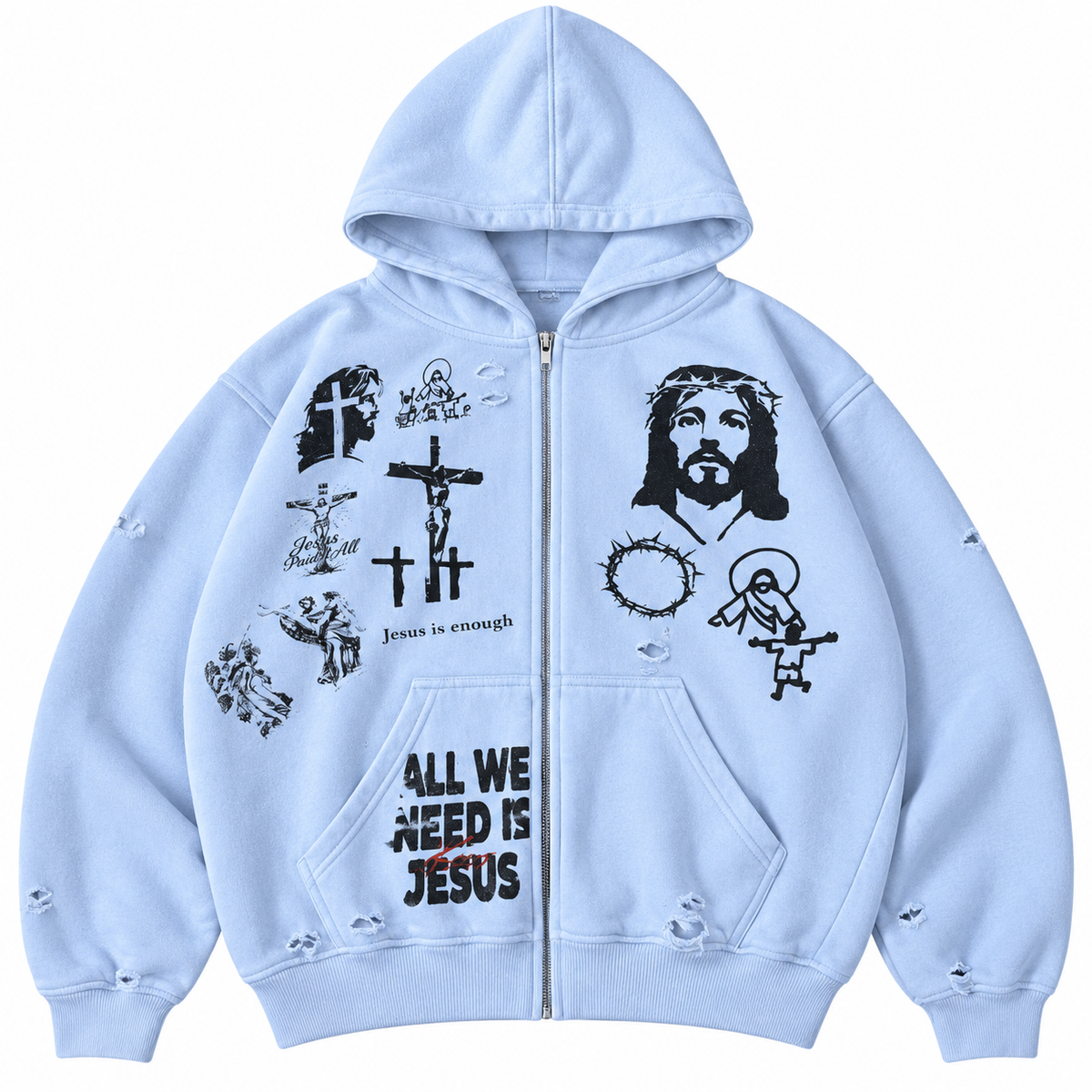 WHITEOUT PRODUCT OF CHRIST ZIP