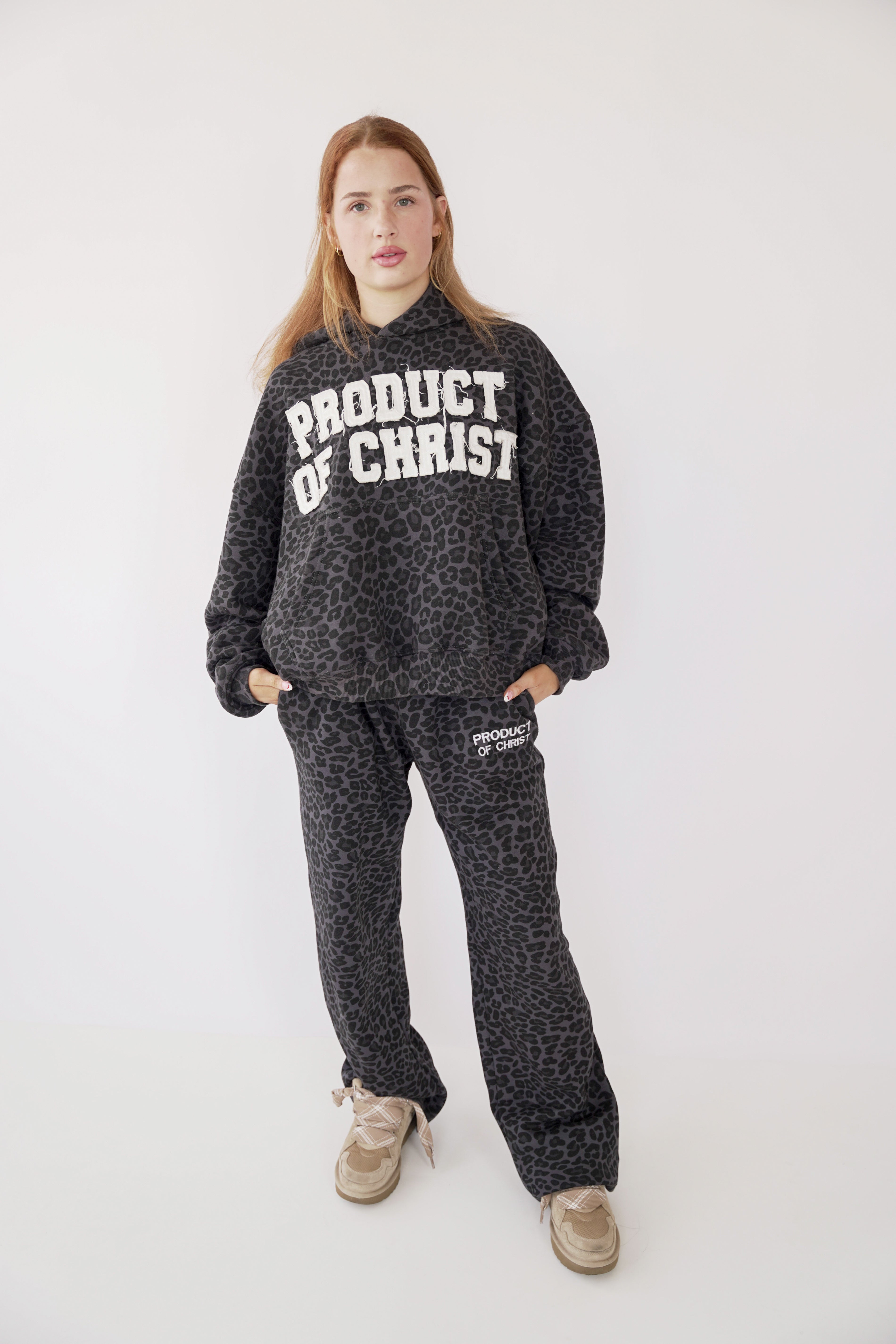LEOPARD PRODUCT OF CHRIST SWEATPANTS