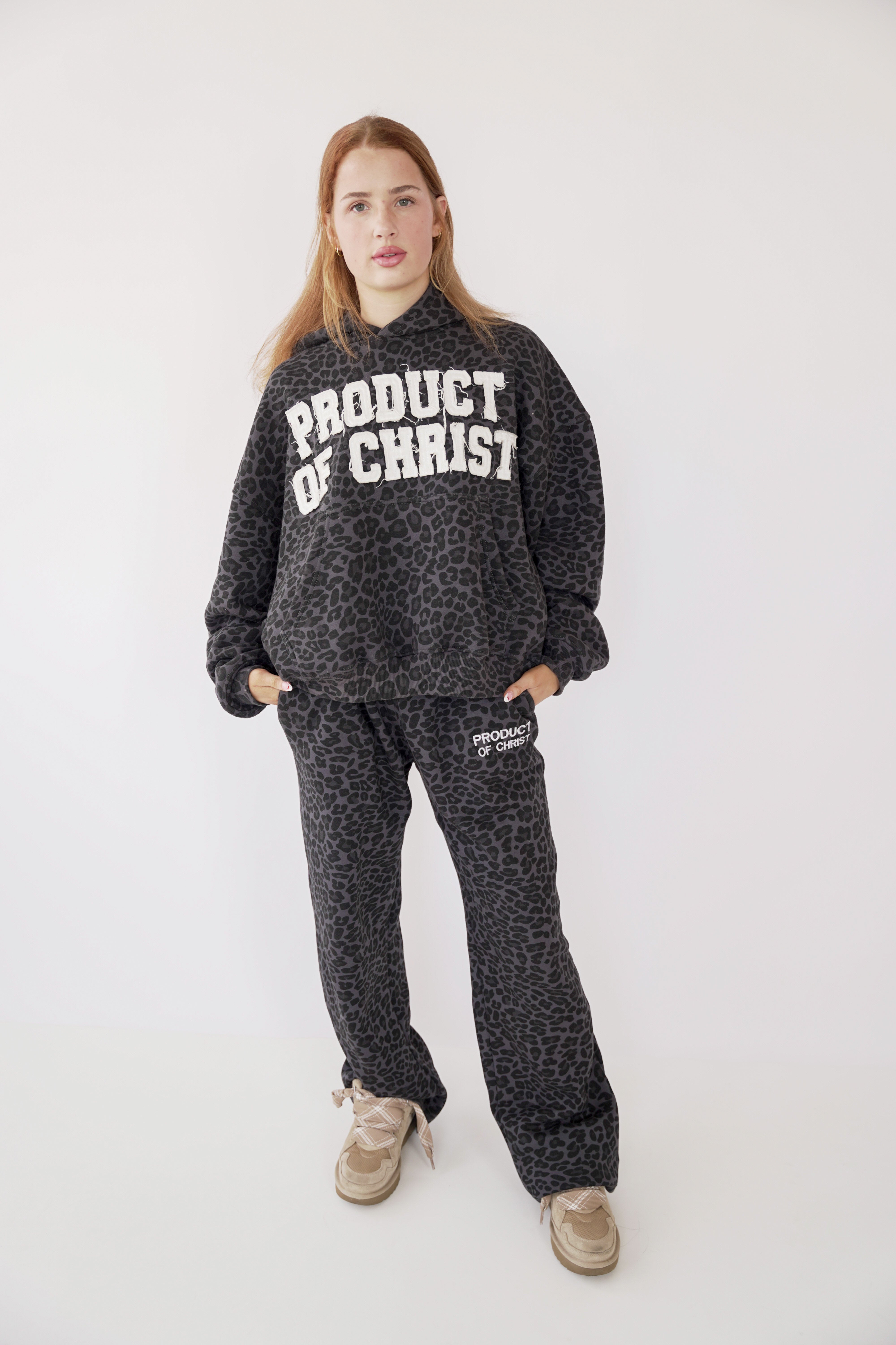 LEOPARD PRODUCT OF CHRIST SWEATPANTS