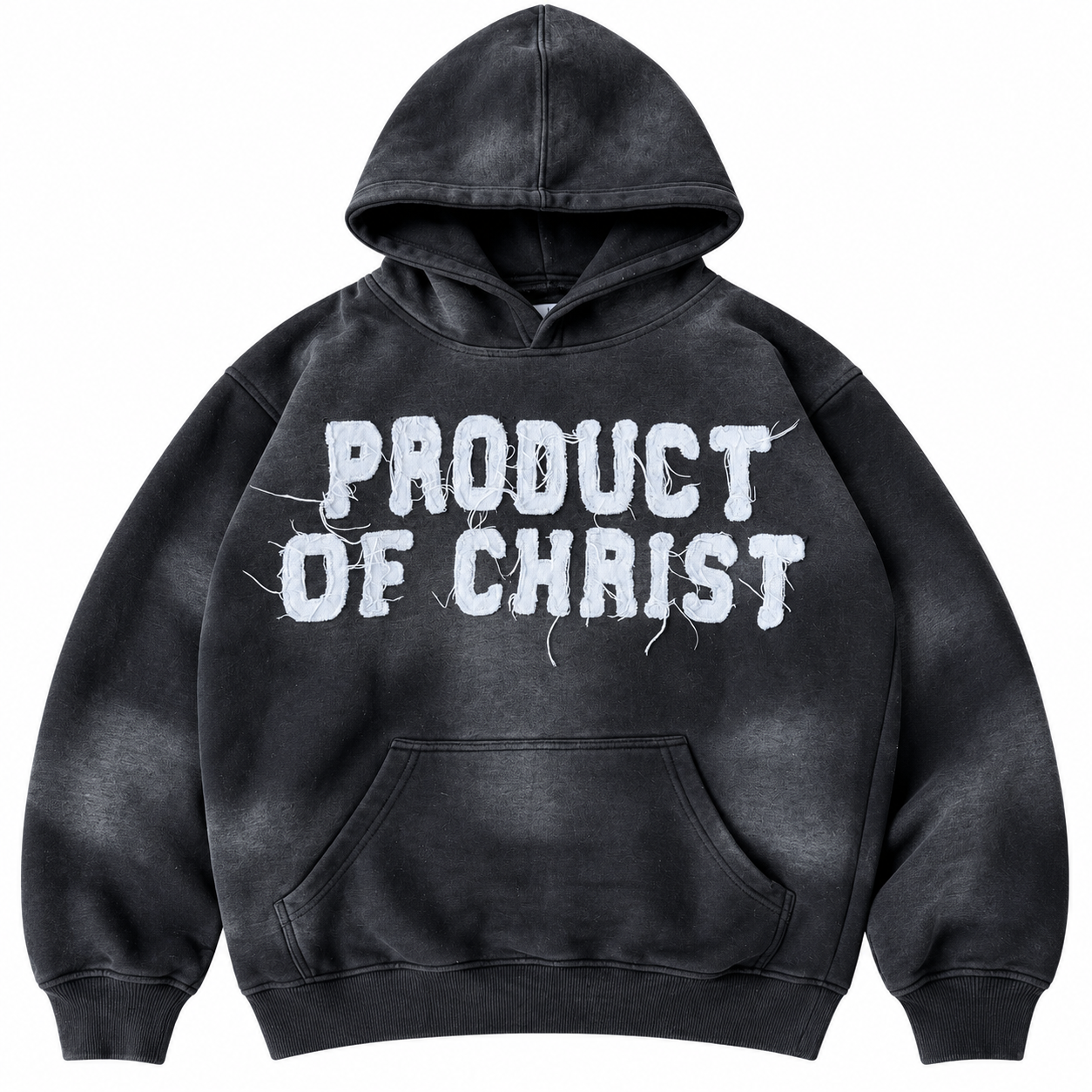 BLACK PRODUCT OF CHRIST HOODIE