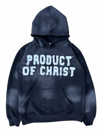 BLACK PRODUCT OF CHRIST HOODIE