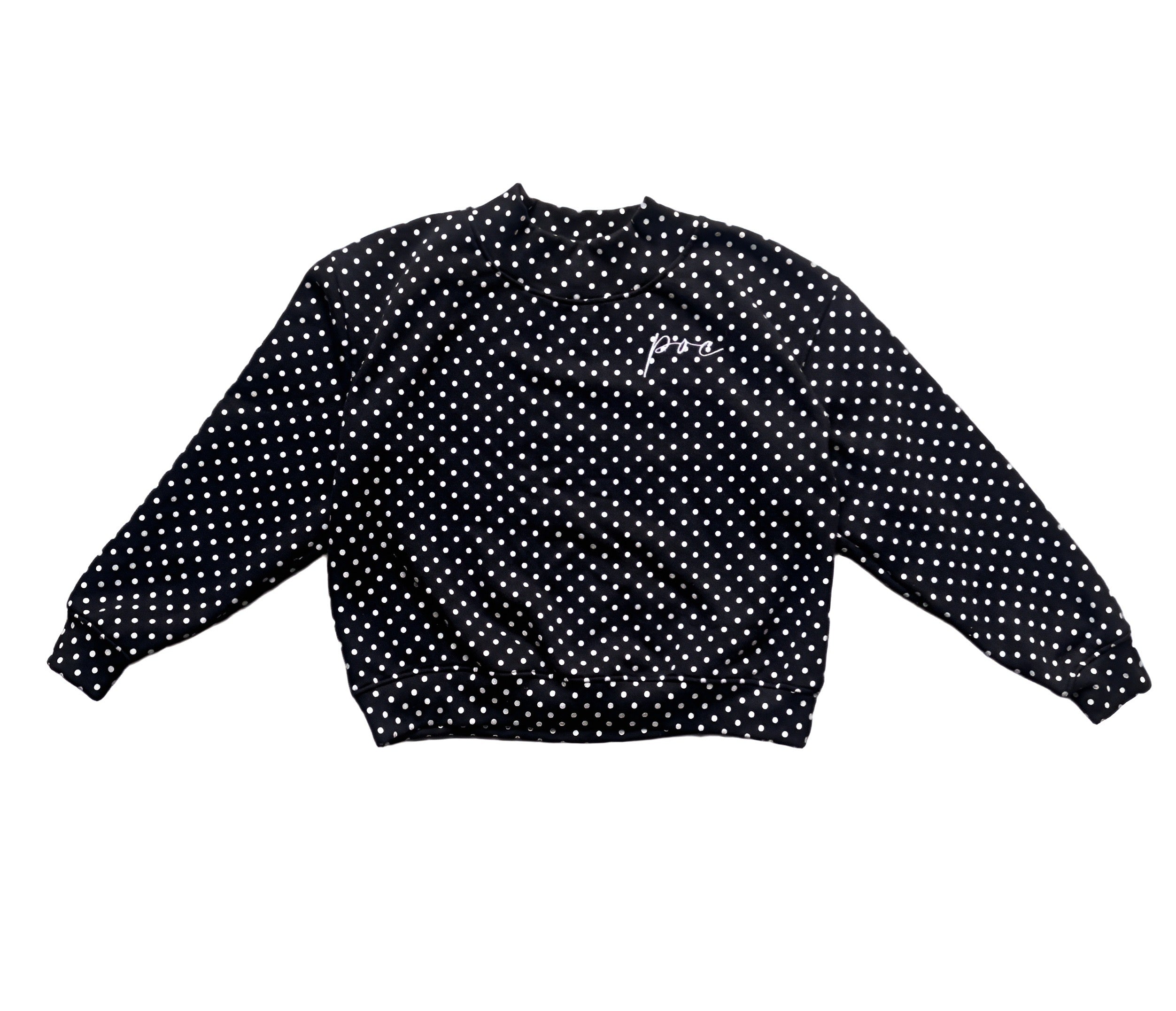 Polka Dot Mockneck